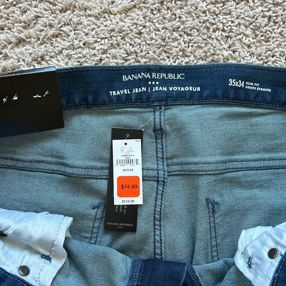 Men’s New Banana Republic travel pant Jean - Picture 3 of 6